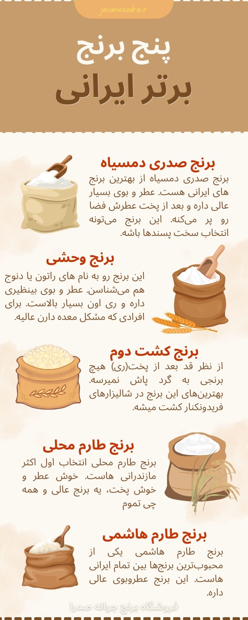 قیمت برنج ایرانی امروز ۵ برنج برتر ایرانی، بهترین برنج های ایرانی کدامند؟